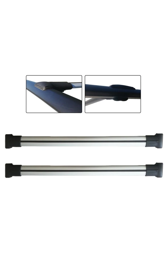 Üniversal Gri Renk Çıta Wıngbar Port Bagaj Ara Atkı Tavan Barı Arabar 122 cm ürün görseli 1