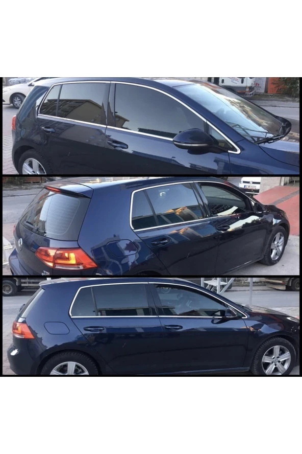 VW Golf 7  7.5 Uyumlu Krom Cam Çerçevesi 12 Parça 2012-2024 Cam Çıtası Paslanmaz Çelik ürün görseli 1