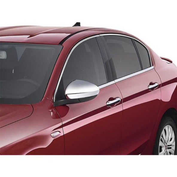 Fiat Egea Sedan Krom Cam Çerçevesi 8 Parça 2015-2025 Krom Cam Çıtası Paslanmaz Çelik ürün görseli 1