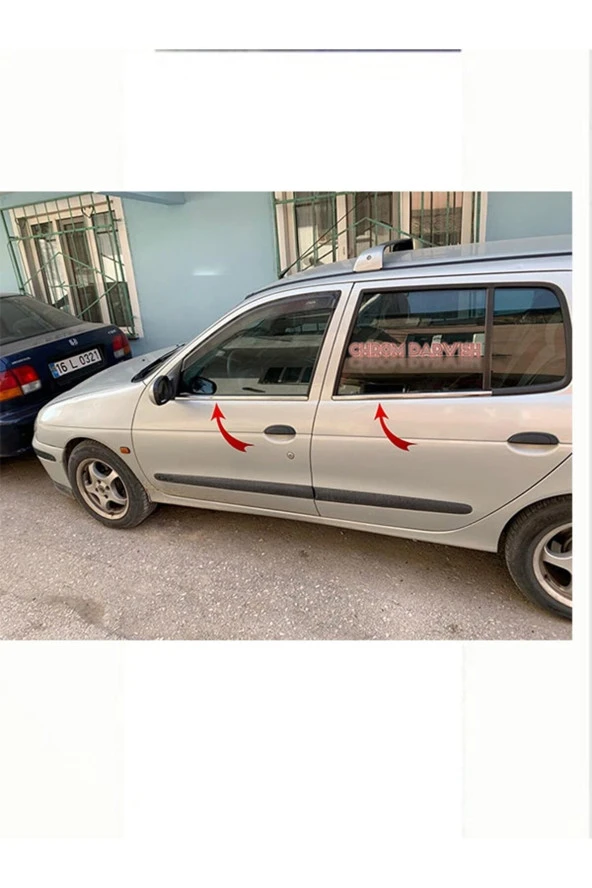 Renault Megane 1 Sw Krom Cam Çıtası 1996-2003 Paslanmaz Çelik 4 Parça ürün görseli 1