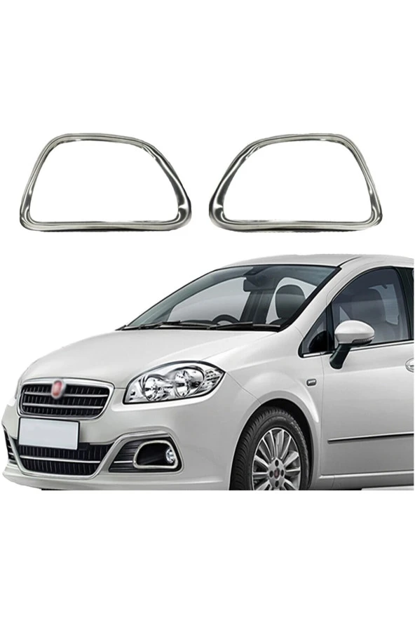 Fiat Linea Krom Sis Farı Çerçevesi 2 Adet Paslanmaz Çelik Krom ürün görseli 1