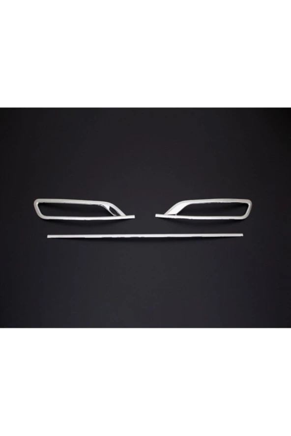 Vw Passat B8.5 2019-2020-2021-2022-2023  Difüzör Krom Paslanmaz 3 Parça Difrizör Uyumlu ürün görseli 1