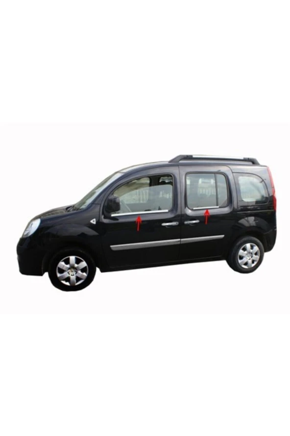 Renault Kangoo 2009-2020 Krom Cam Çıtası 4 Parça Paslanmaz Çelik ürün görseli 1