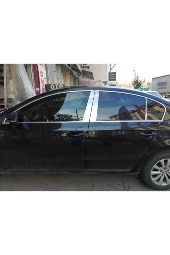 Volkswagen Passat B7 Krom Cam Direği (2012 - 2013) Paslanmaz Çelik 6 Parça ürün görseli 1