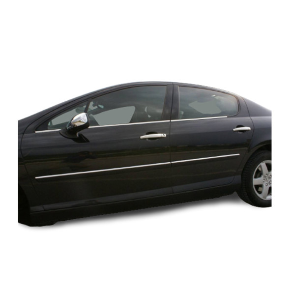 Peugeot 407 Paslanmaz Krom Cam Çıtası 4 Parça ürün görseli 1