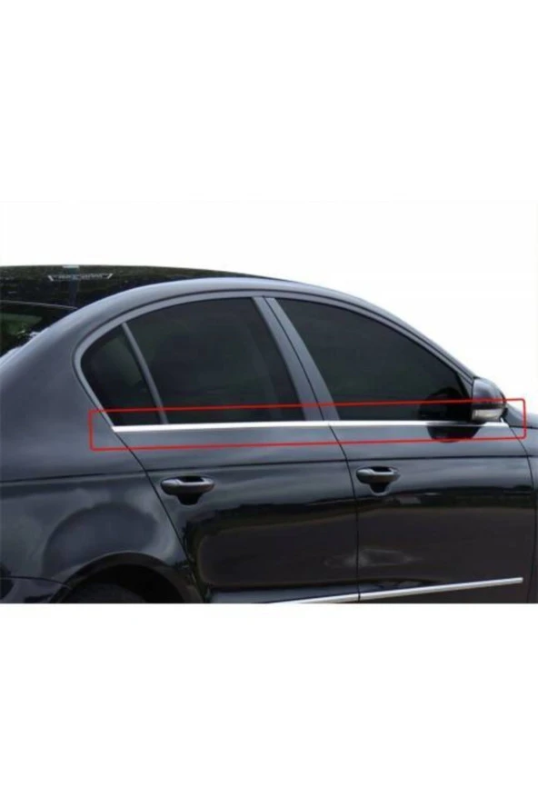 Vw Passat B6 ( 2005-2011 ) Paslanmaz Krom Cam Çıtası 4 Parça ürün görseli 1