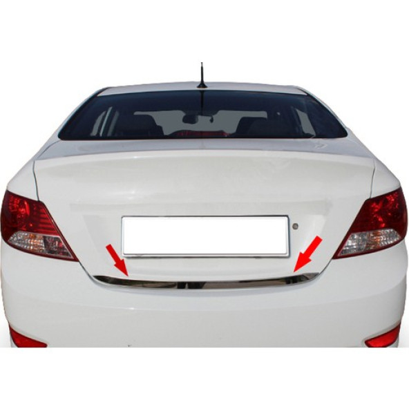 Hyundai Accent Blue (2011-2019 ) Krom Bagaj Alt Çıtası Paslanmaz Çelik ürün görseli 1
