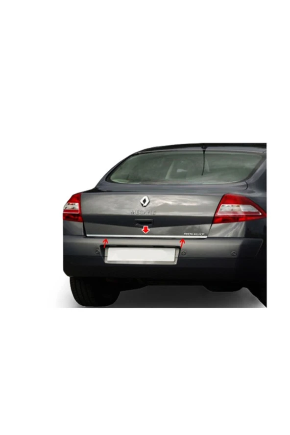 Renault Megane 2 Sedan Krom Bagaj Alt Çıtası Paslanmaz Çelik ürün görseli 1