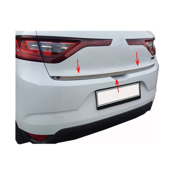 Renault Megane 4 Sedan ( 2016-2025  ) Krom Bagaj Alt Çıtası Paslanmaz Çelik ürün görseli 1