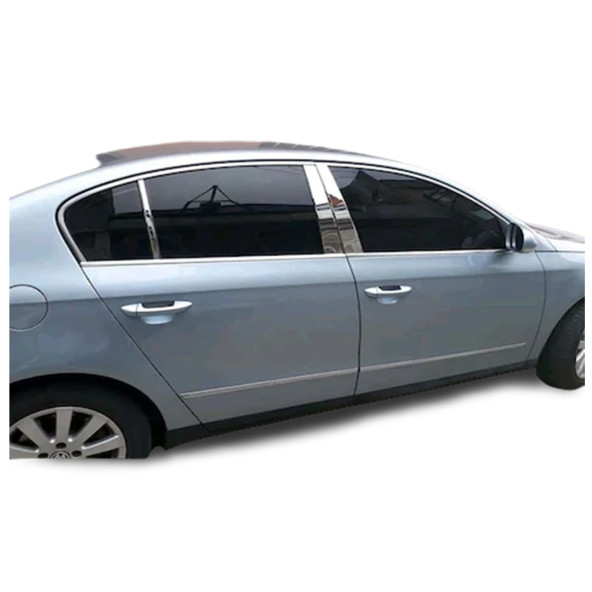 Volkswagen Passat B6 Krom Cam Direği 6 Parça 2005 - 2010 Paslanmaz Çelik ürün görseli 1