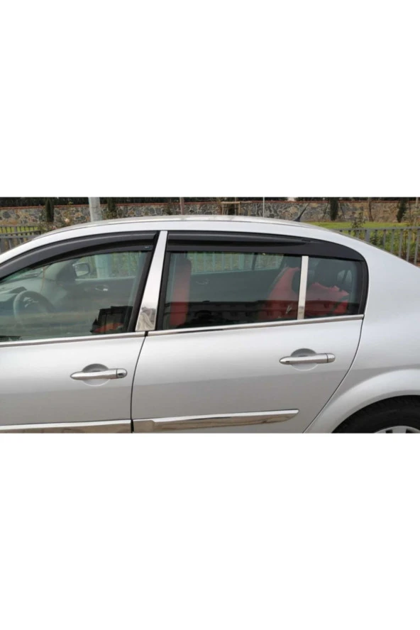 Renault Megane 2 Cam Krom Kapı Direği 4 Parça 2003-2008 Paslanmaz ürün görseli 1