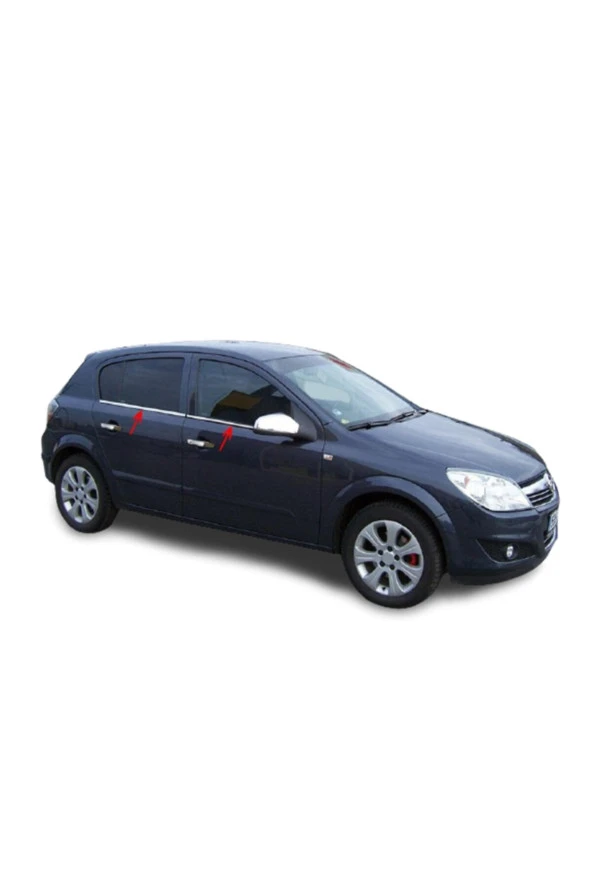 Opel Astra H Kasa Hb (2004-2012 ) Paslanmaz Krom Cam Çıtası 4 Parça ürün görseli 1