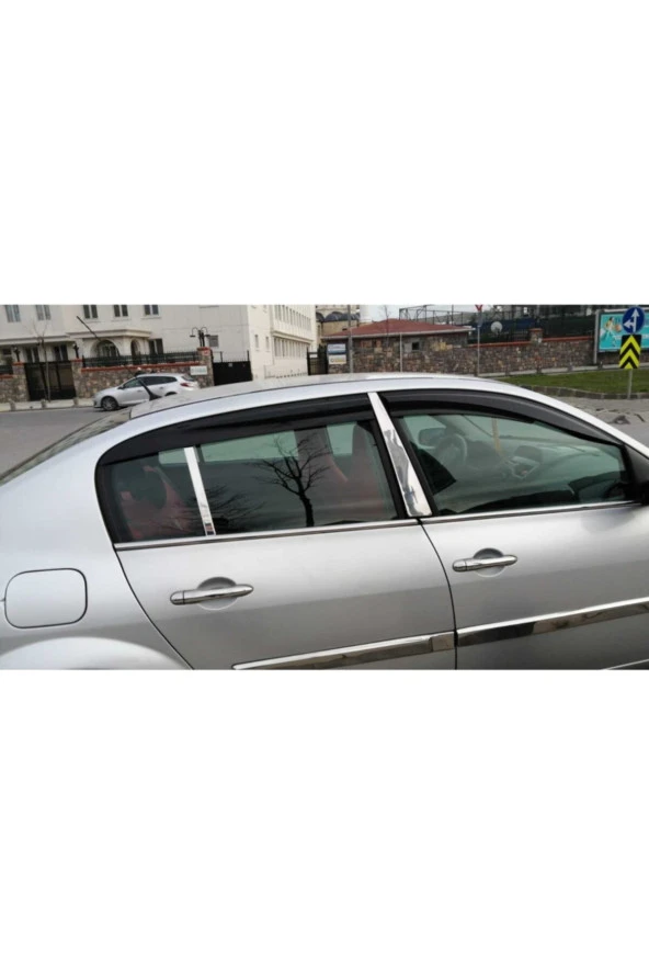 Renault Megane 2 Cam Krom Kapı Direği 4 Parça 2003-2008 Paslanmaz - Resim 2