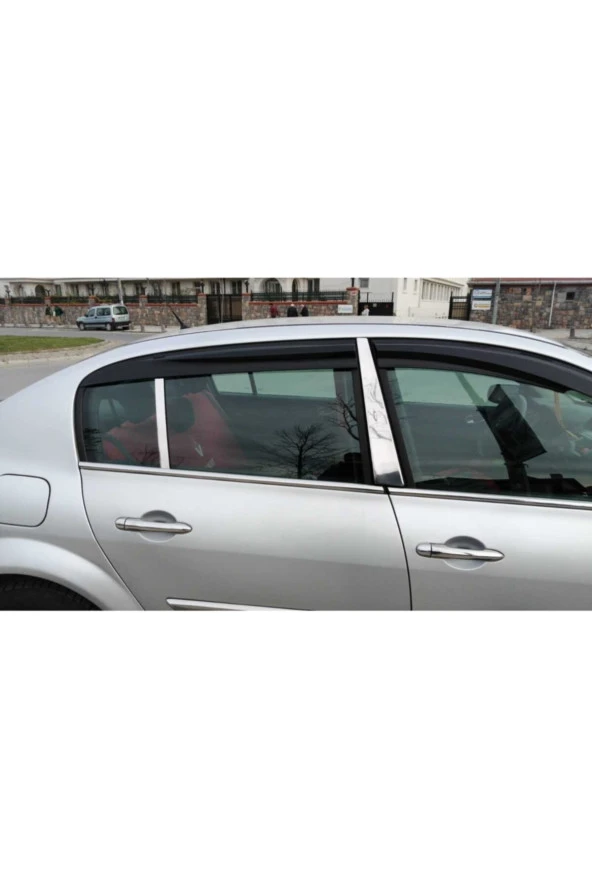 Renault Megane 2 Cam Krom Kapı Direği 4 Parça 2003-2008 Paslanmaz - Resim 3