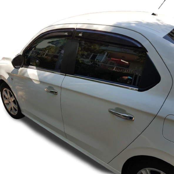 Peugeot 301 Uyumlu Krom Cam Çıtası 2012 Üzeri 4 Parça ürün görseli 1