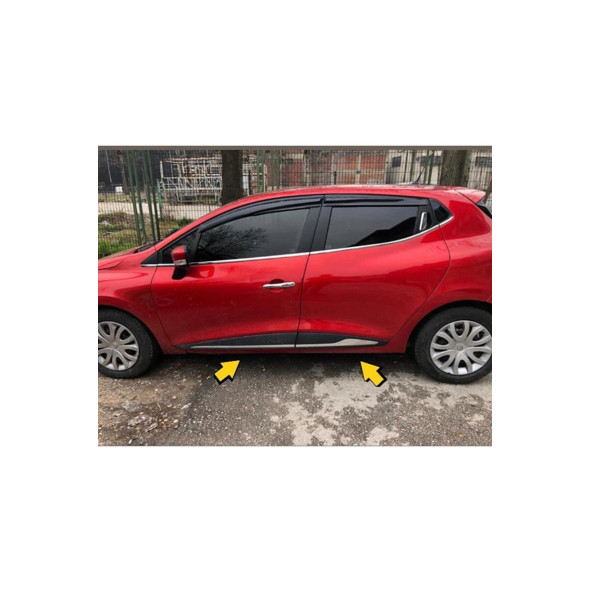 Renault Clio 4 Krom Yan Kapı Çıtası 4 Parça 2012-2018 Paslanmaz Çelik - Resim 2