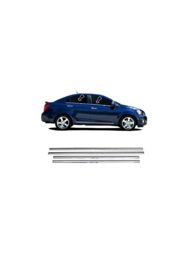 Chevrolet Lacetti  Sedan ( 2004-2011 ) Krom Cam Çıtası Paslanmaz Çelik 4 Parça ürün görseli 1