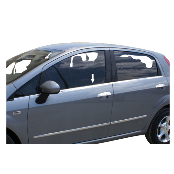 Oto Fiat Punto 2006 Ve Sonrası Krom Cam Çıtası Paslanmaz Çelik 6 Parça ürün görseli 1
