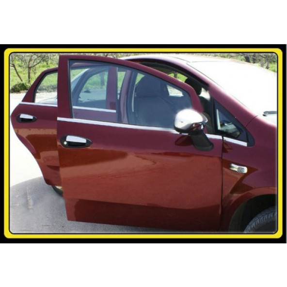 Fıat Lınea Cam Çıtası Krom 2007+ Ve Üzeri 4 Kapı + Kelebekler 8 Parça Paslanmaz Çelik ürün görseli 1