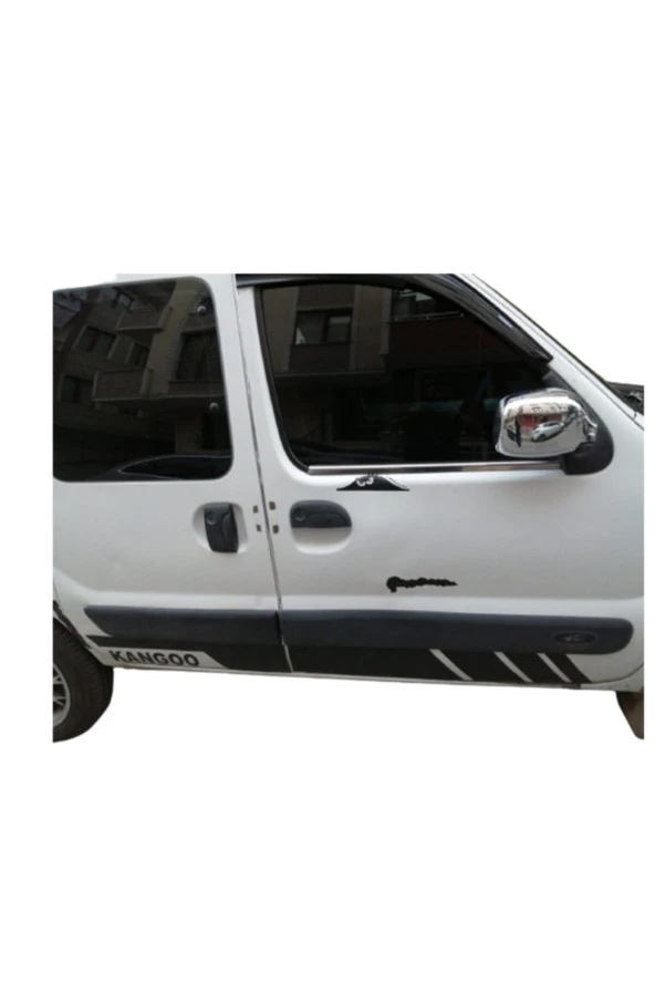 Renault Kangoo 2004-2008 Krom Cam Çıtası 2 Parça Paslanmaz Çelik ürün görseli 1