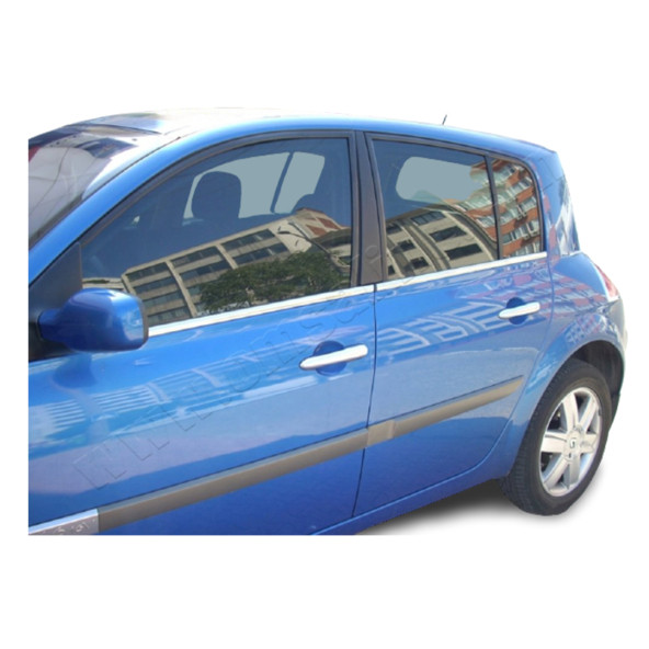 Renault Megane 2 Hb Krom Cam Çıtası 2003-2010 Paslanmaz Çelik 4 Parça ürün görseli 1