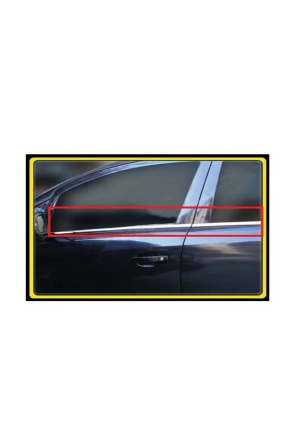 Fiat Tipo Krom Cam Çıtası Paslanmaz Çelik 4 Parça ürün görseli 1