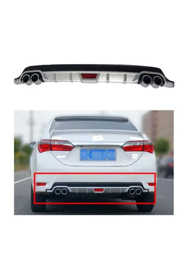 Toyota Corolla 2014-2018 Difüzör Tampon Difrizör Tampon Eki ürün görseli 1
