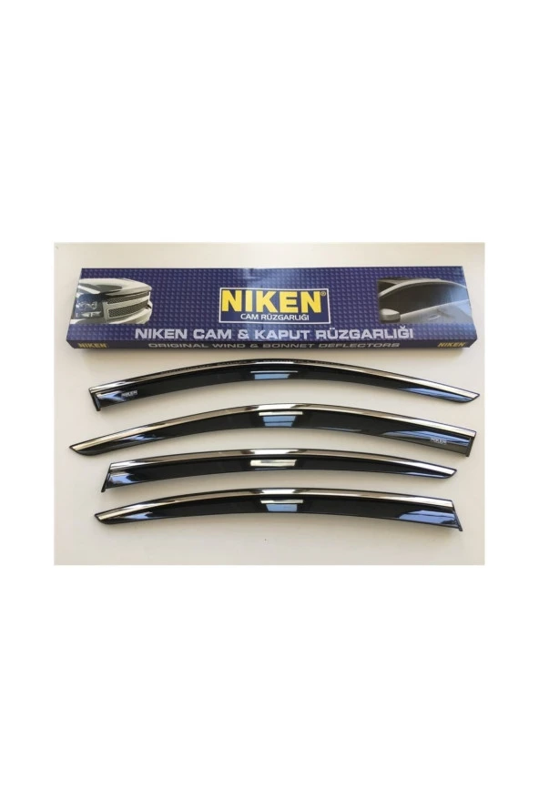 Opel Astra J HB-Sedan j kasa Uyumlu Kromlu Cam Rüzgarlığı 4lü Set Niken Marka ürün görseli 1