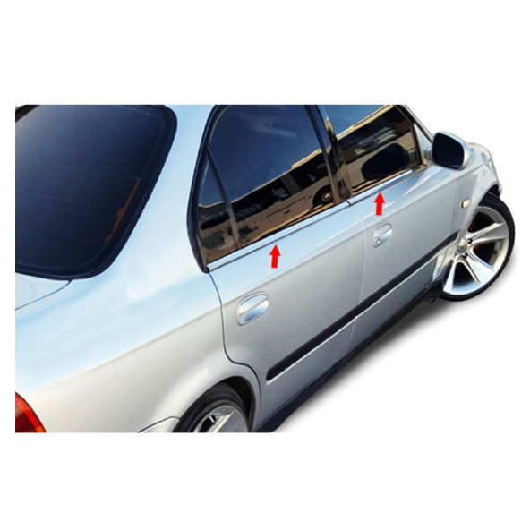 Honda Cıvıc 1996 2001 Uyumlu Krom Cam Çıtası 4 Parça 1.4 Is 1.6 Ies ürün görseli 1