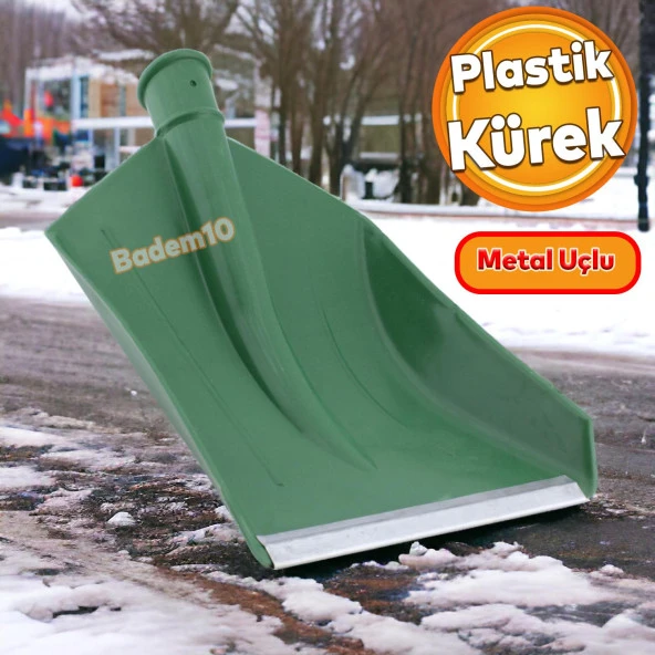 Faryap Kar Küreme Küreği Plastik Koyu Yeşil 25x33 cm Kürek Ahır Gübre Hayvan Pisliği Temizleme ürün görseli 1