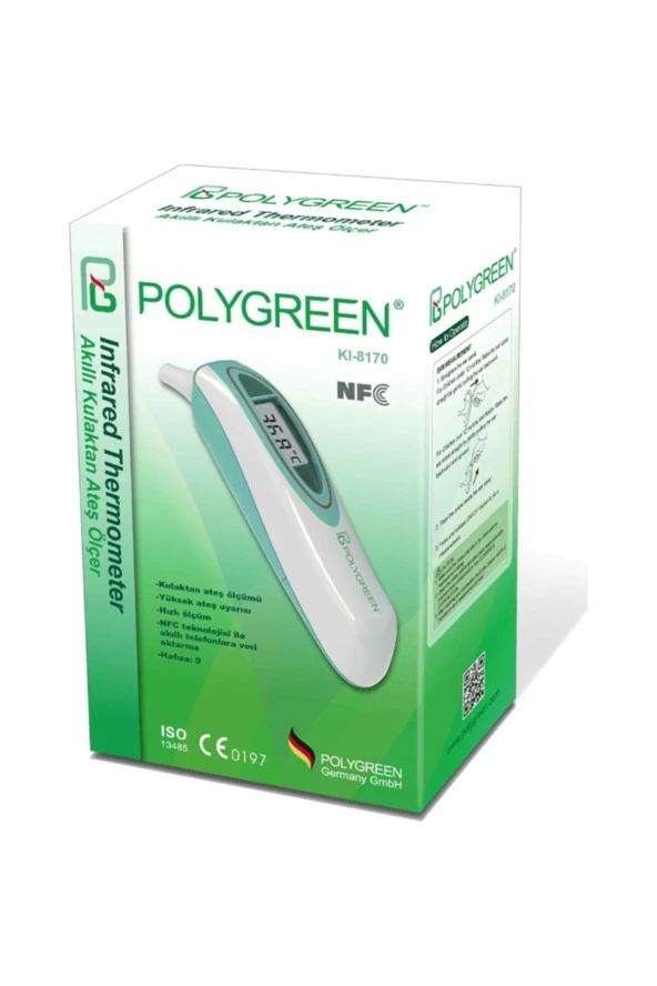 BRAUN POLLYGREEN KULAKTAN ATEŞ ÖLÇME CİHAZI ürün görseli 1