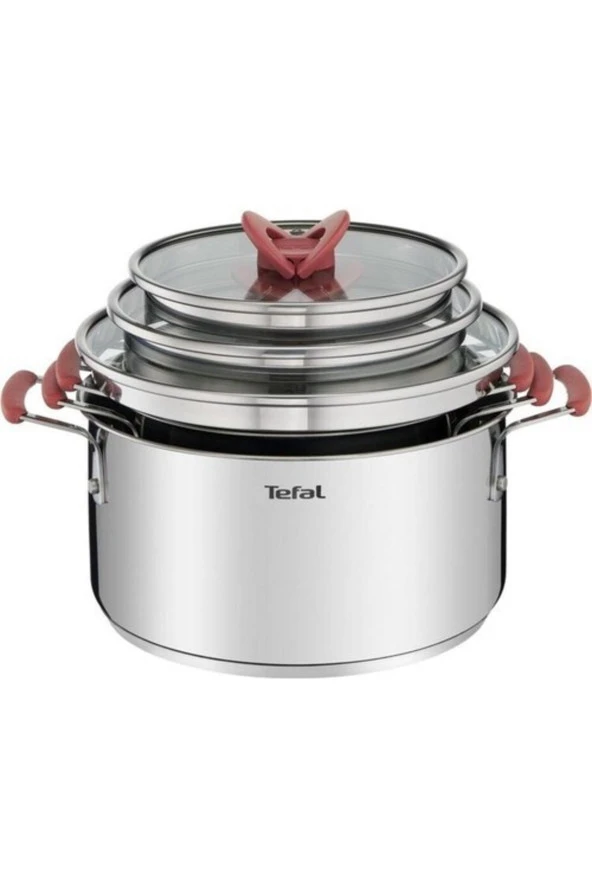 TEFAL OPTİ SPACE 3LÜ ÇELİK TENCER SETİ ürün görseli 1