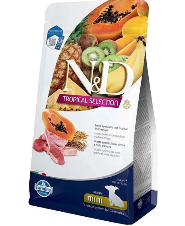 N&D Tropical Selection Kuzu Etli Mini Irk Yavru Köpek Maması 1,5kg ürün görseli 1