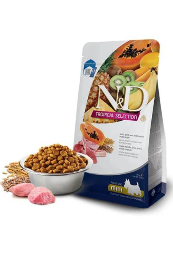 N&D Tropical Selection Kuzu Etli Mini Irk Yetişkin Köpek Maması 5kg ürün görseli 1