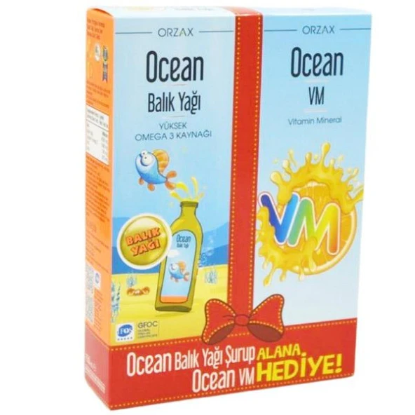 Ocean Portakal Şurup 150 ml + Ocean VM Şurup 150 ml 8697595871881 ürün görseli 1