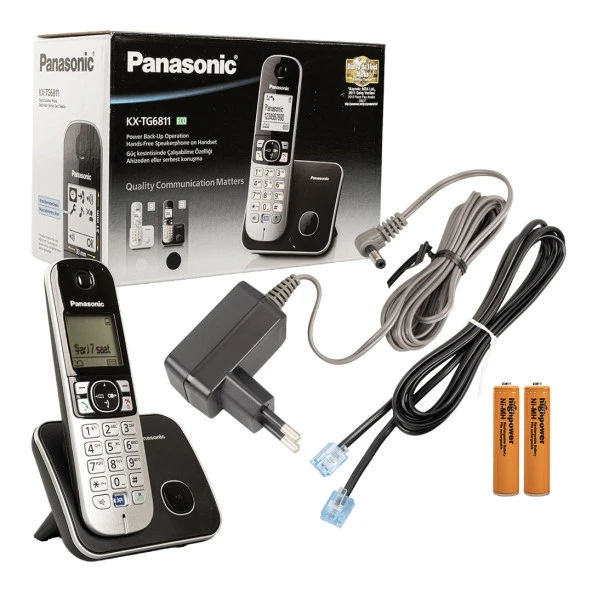Panasonic KX-TG6811 Dect Telsiz Telefon Siyah - Resim 4