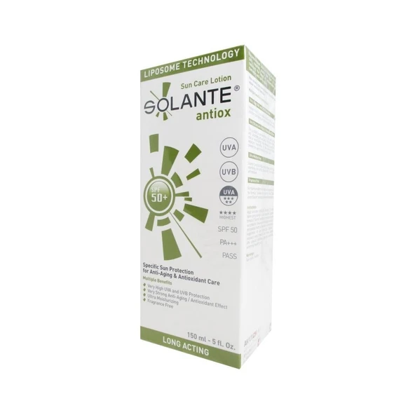 Solante Antiox Sun Care Lotion SPF50+ 150ml ürün görseli 1