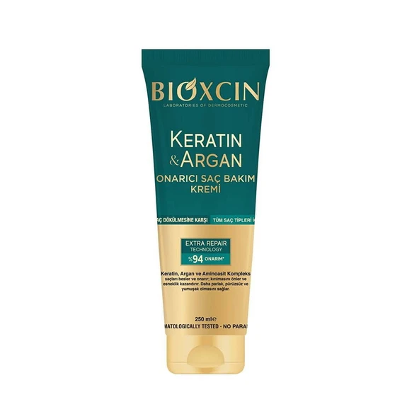 Bioxcin Keratin & Argan Onarıcı Saç Bakım Kremi 250ml ürün görseli 1