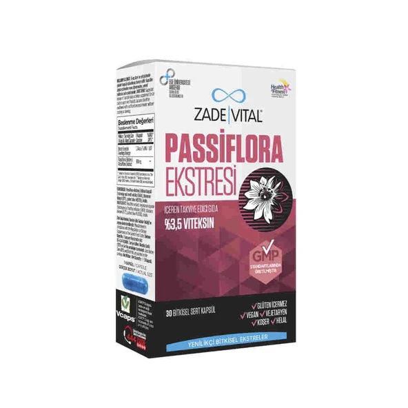 Zade Vital Passiflora Extract 30 Kapsül ürün görseli 1
