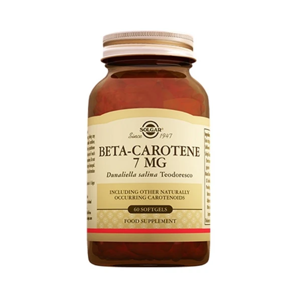 Solgar Beta Carotene 7mg 60 Kapsül ürün görseli 1