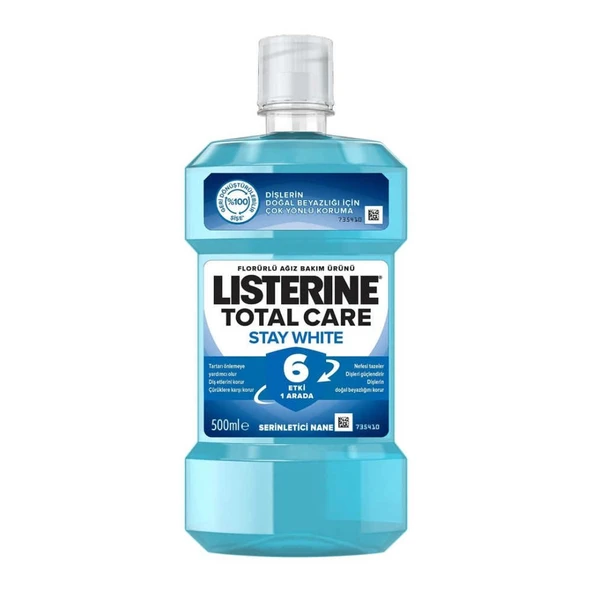 Listerine Total Care Stay White 500ml Serinletici Nane ürün görseli 1