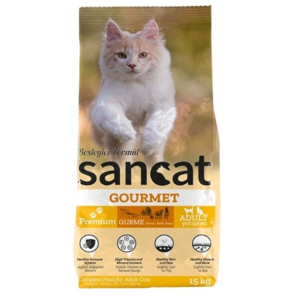 Sancat Yetişkin Kedi Maması Gurme 15 kg ürün görseli 1