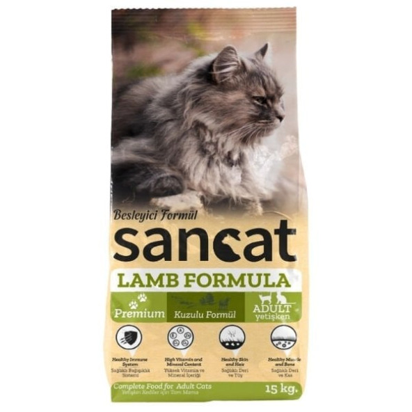 Sancat Kuzulu Yetişkin Kedi Maması 15 kg ürün görseli 1