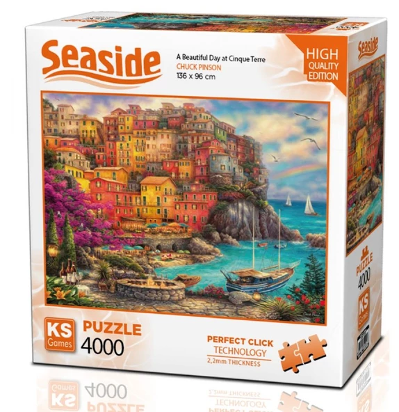 KS Games 4000 Parça  Cinque Terre'de Güzel Bir Gün Puzzle ürün görseli 1