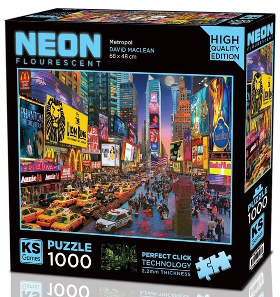 Ks Games 1000 Parça Metropol Neon Puzzle ürün görseli 1