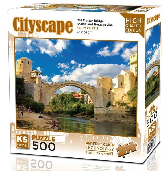 Ks Games 500 Parça Old Mostar Bridge Bosna-Hersek Puzzle ürün görseli 1