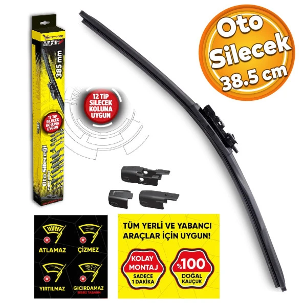 Vette Plus Multifit Araba Araç Otomobil Oto Ön Cam Arka Cam Silecek Muz Sileceği 385 mm 38.5 cm ürün görseli 1