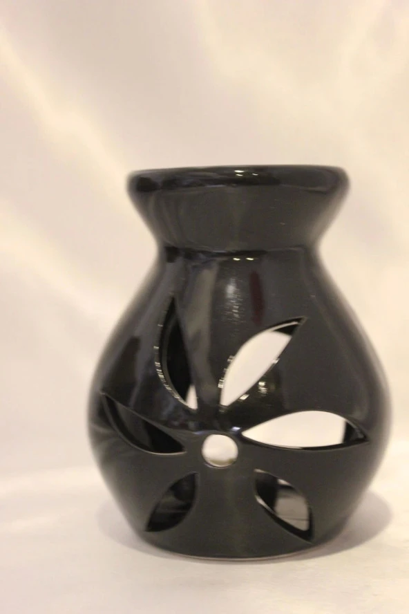 Buhardanlık Lotus Çiçeği Uzun Buhurdanlık Siyah Elişi Hand Made ürün görseli 1