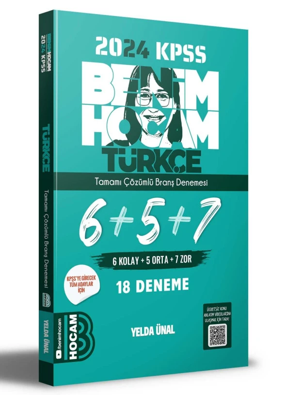 Benim Hocam Yayınları 2024 KPSS Türkçe 18 deneme ürün görseli 1