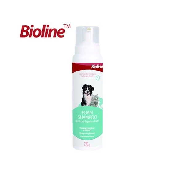 Bioline Kedi ve Köpek Köpük Şampuan 220 Gr Skt:03/ 2027 ürün görseli 1